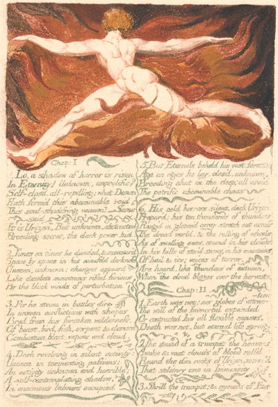Il primo libro di Urizen, tavola 3, "Cap: 1..." (Bentley 3) da William Blake