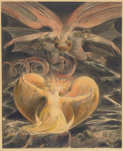 Il grande drago rosso e la donna vestita di sole da William Blake