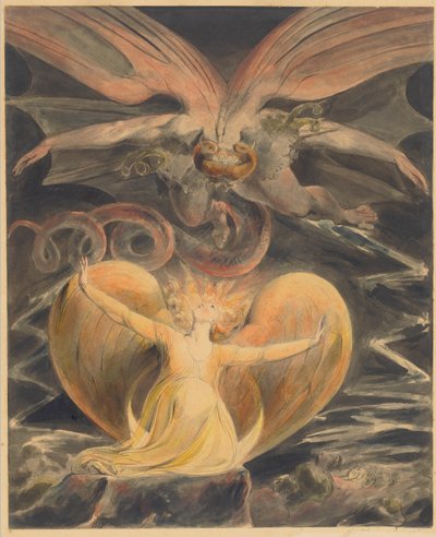 Il Grande Drago Rosso e la Donna Vestita di Sole da William Blake