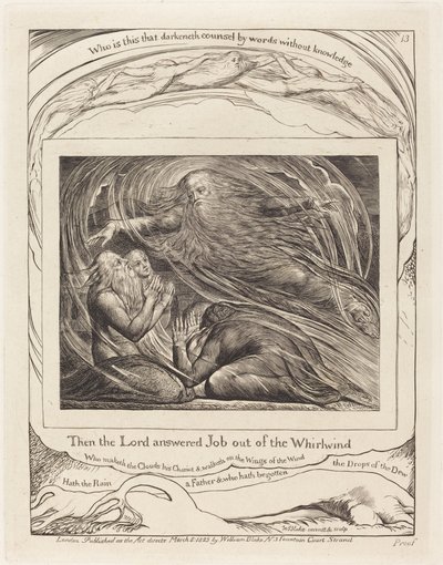 Il Signore risponde a Giobbe dal turbine da William Blake