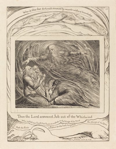 Il Signore risponde a Giobbe dal turbine da William Blake