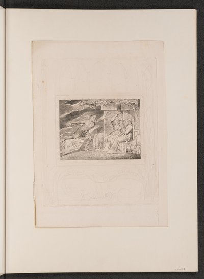 I messaggeri raccontano a Giobbe delle sue disgrazie da William Blake