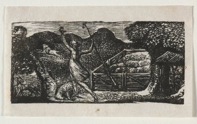 Le pastorali di Virgilio, Ecloga I: Il pastore scaccia un lupo da William Blake