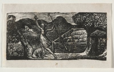 Le pastorali di Virgilio, Egloga I: Il pastore scaccia un lupo da William Blake