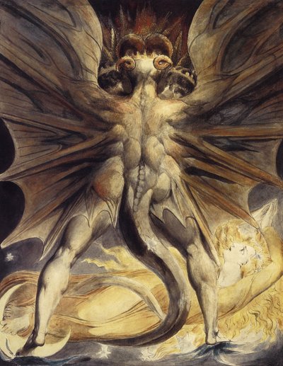 Il Drago Rosso e la Donna Vestita di Sole da William Blake