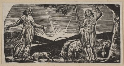Thenot rimprovera Colinet, dai Pastorali di Virgilio di Thornton da William Blake