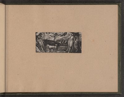 Thenot rimprovera Colinet, Lightfoot sullo sfondo da William Blake