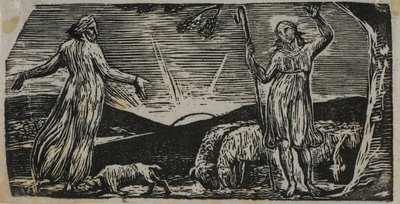 Thenot rimprovera Colinet, da Le pastorali di Virgilio da William Blake