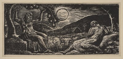 Thenot sotto un albero da frutto, dai Pastorali di Virgilio di Thornton da William Blake