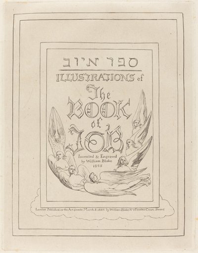 Frontespizio delle illustrazioni incise al Libro di Giobbe da William Blake