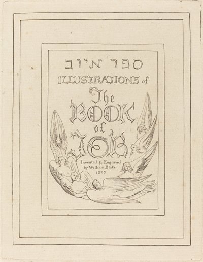 Frontespizio delle illustrazioni incise al Libro di Giobbe da William Blake