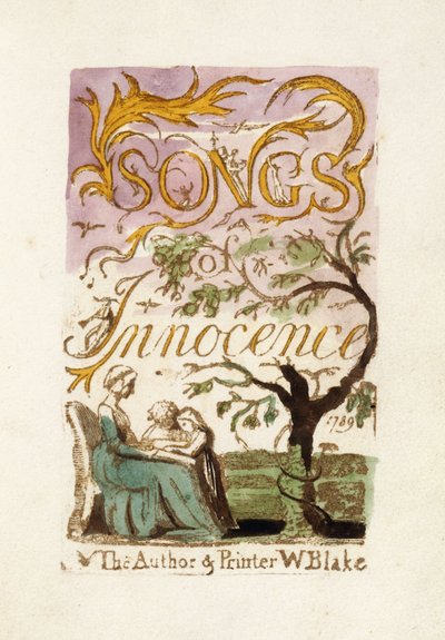 Pagina del titolo, da "Songs of Innocence", 1789 da William Blake