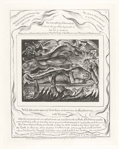 Con sogni sul mio letto mi spaventi e mi terrorizzi con visioni da William Blake