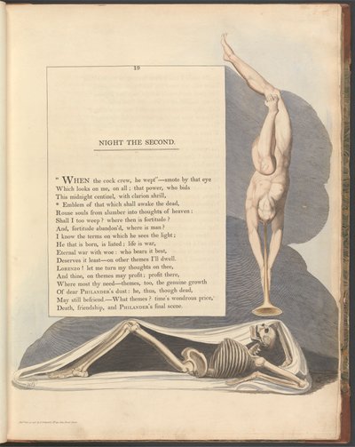 Pensieri Notturni di Young, Pagina 19, "Emblema di ciò che risveglierà i morti" da William Blake