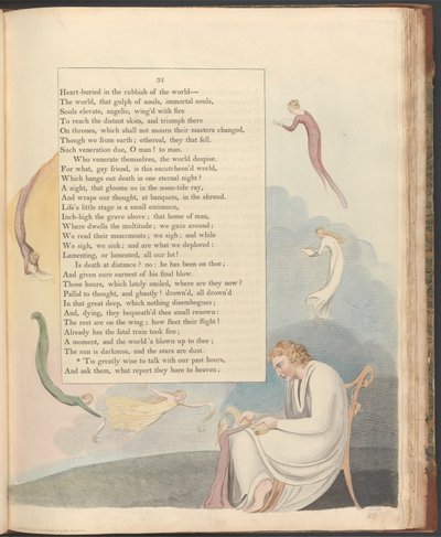 Pensieri Notturni di Young, Pagina 31, "È molto saggio parlare con le nostre ore passate" da William Blake