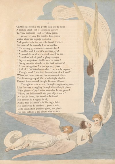 Pensieri Notturni di Young, Pagina 41, Un segno radiante; il letto di morte del giusto da William Blake