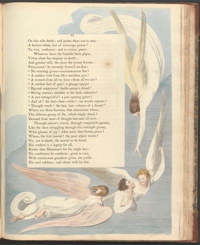 Pensieri notturni di Young, Pagina 41, "Un segno radiante, il letto di morte del giusto" da William Blake