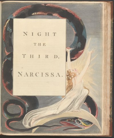 Pensieri notturni di Young, Pagina 43, "La terza notte, Narcissa." da William Blake