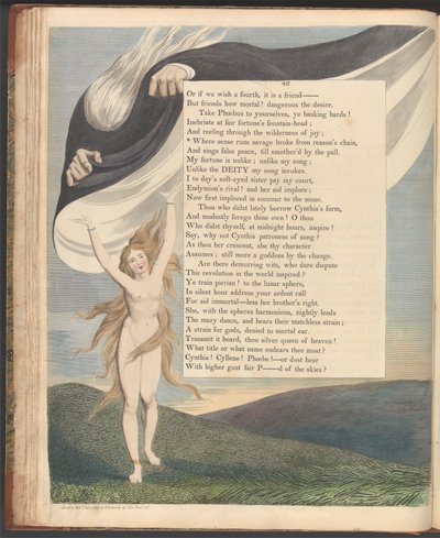 Pensieri notturni di Young, pagina 46, "Dove il senso corre selvaggio liberato dalla catena della ragione" da William Blake