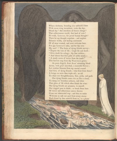 Pensieri notturni di Young, Pagina 54, "La valle della morte! quella valle cimmeriana silenziosa" da William Blake