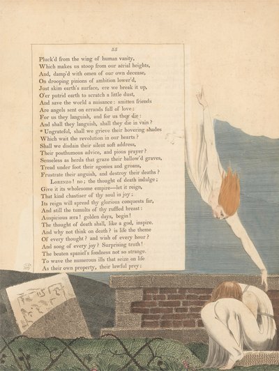 Pensieri notturni di Young, pagina 55, Ingrati, ci rattristeremo delle loro ombre fluttuanti da William Blake