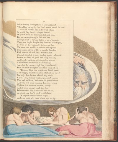 Pensieri notturni di Young, pagina 57, "Tremando ogni sorso, temendo che la morte strappi la ciotola" da William Blake