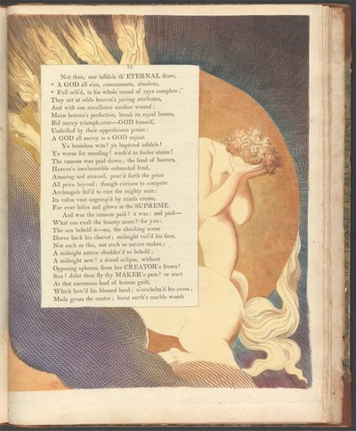 Pensieri notturni di Young, pagina 75, "Il sole lo vide -- No, la scena scioccante" da William Blake
