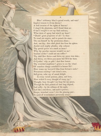Pensieri Notturni di Young, Pagina 8, Morte! Grande Proprietario di Tutto! da William Blake