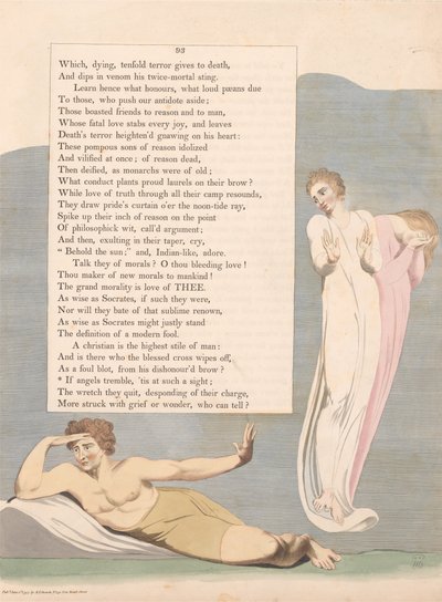 Pensieri notturni di Young, pagina 93, Se gli angeli tremano, è a una tale vista da William Blake