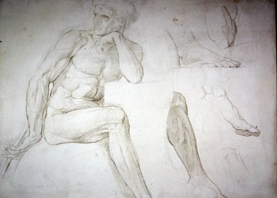 Studi di nudo maschile da William Blake Richmond