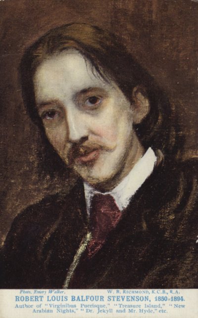 Robert Louis Stevenson (1850-1894), romanziere, poeta e scrittore di viaggi scozzese da William Blake Richmond