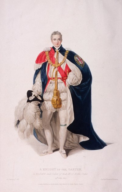 Cavaliere della Giarrettiera in costume cerimoniale, 1824 da William Bond