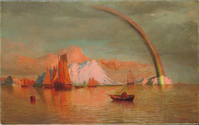 Tramonto artico con arcobaleno, 1877 da William Bradford