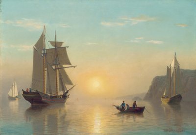 Calma al tramonto nella baia di Fundy da William Bradford