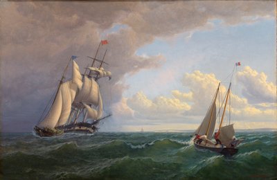 Baleniera al largo di Vineyard... Outward Bound da William Bradford
