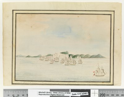 Opp. p. 13. `Sirius, Supply & Convoy: Needle Point ENE 3 miglia. Hyaena in compagnia. 13 maggio 1787