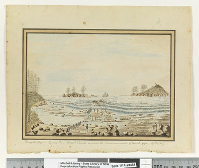 Opp. p. 195. `Parte della barriera corallina a Sydney Bay, Norfolk Island, su cui la Sirius si è incagliata. 19 marzo 1790.