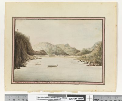 Opp. p. 39. `Vista di una baia fortificata sul lato E dell
