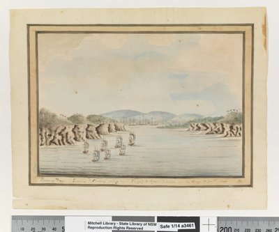 Botany Bay. Sirius e Convoglio in entrata: Supply e Divisione Agenti nella Baia. 21 gennaio 1788 da William Bradley