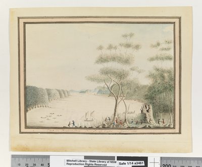 Opp. p. 90. `Vista in Broken Bay Nuovo Galles del Sud. Marzo 1788