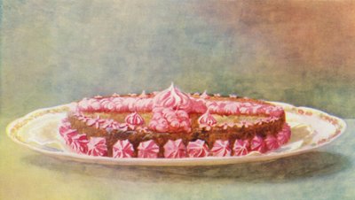 Torta al caffè con crema di lamponi da William Bradshaw Handforth