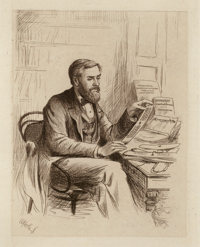 Julius Eggeling, Professore di sanscrito e filologia comparata da William Brassey (after) Hole