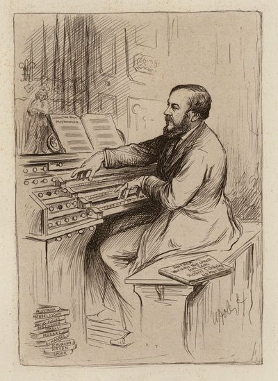 Sir Herbert Oakeley, Professore di Musica (incisione) da William Brassey (after) Hole