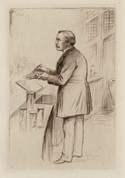 William Smith Greenfield, Professore di Patologia Generale (incisione) da William Brassey (after) Hole