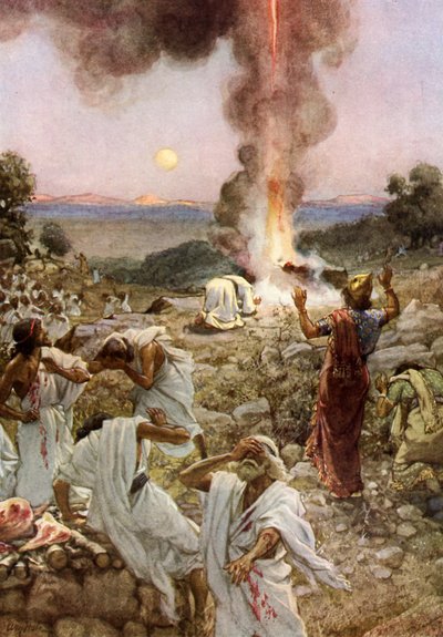 Il sacrificio di Elia sul Monte Carmelo da William Brassey Hole