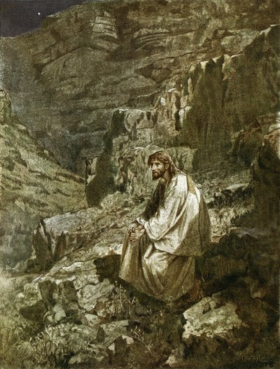 Quaranta giorni nel deserto, tentato da Satana da William Brassey Hole