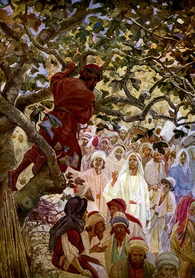 Gesù e Zaccheo - Bibbia da William Brassey Hole