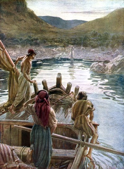 Gesù appare ai discepoli al mare di Galilea - Bibbia da William Brassey Hole