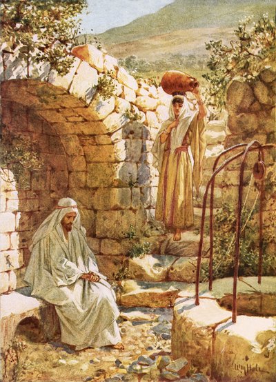 Gesù che riposa presso il pozzo di Giacobbe da William Brassey Hole
