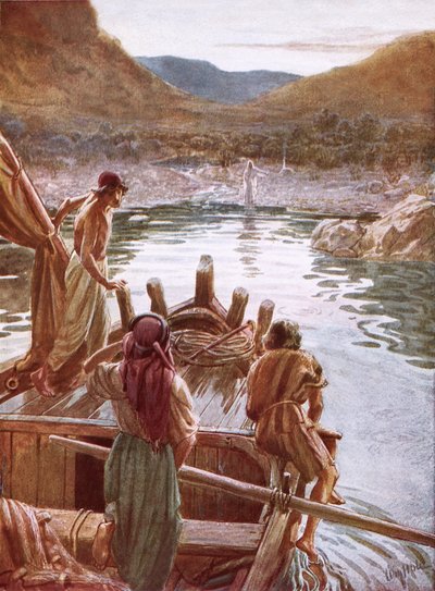 Gesù si mostra a Pietro e altri sul Mare di Galilea da William Brassey Hole